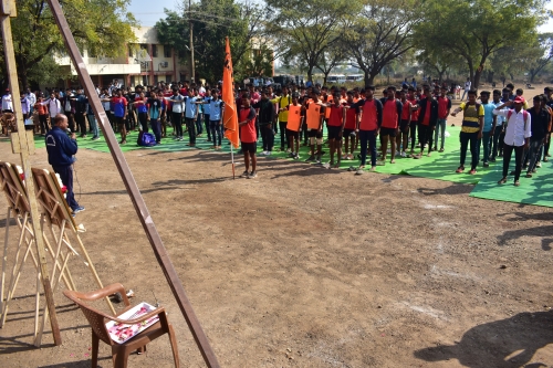 IEDSSA sports C Zone, Kabbadi-kho kho(boys) event inauguration by Mr. N C Pawar(Sports office, Solapur)  Dt. 1.2.24